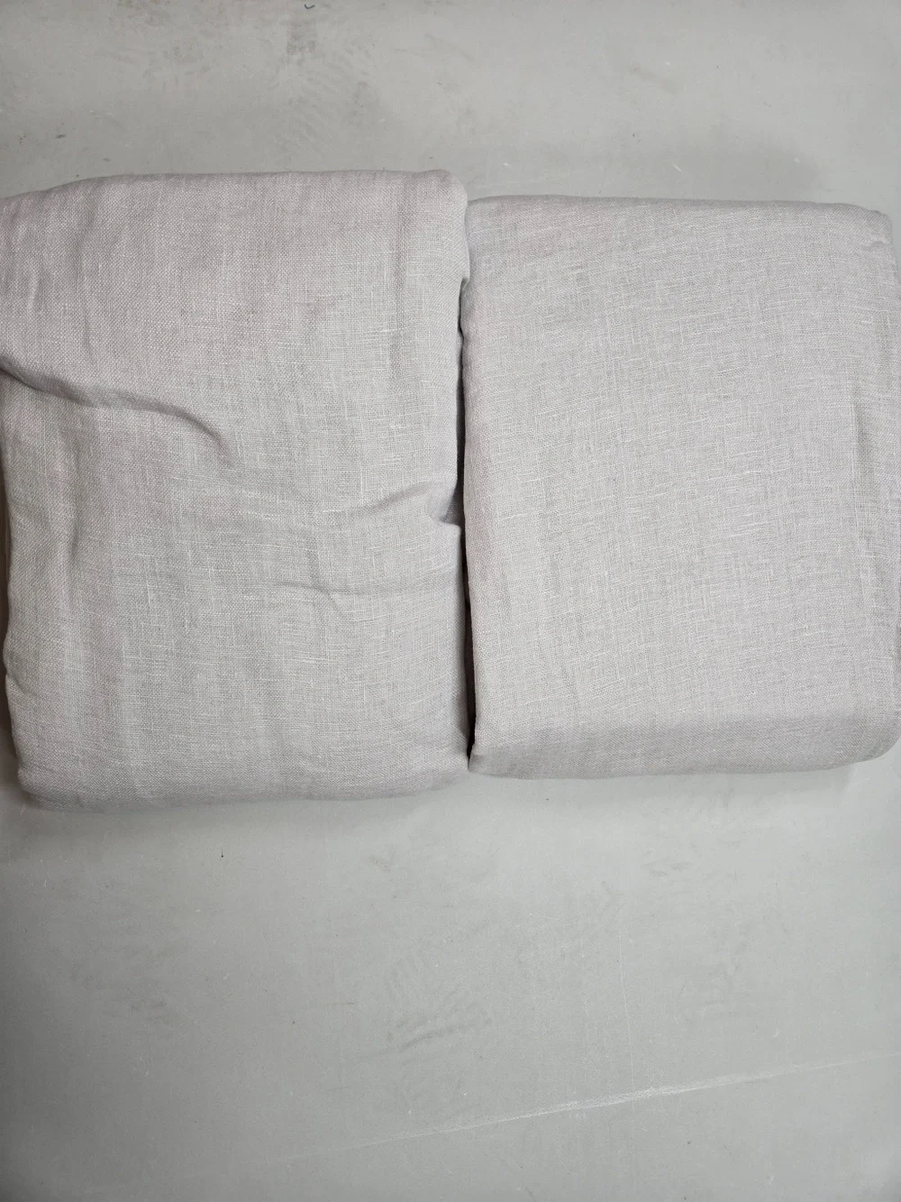 QUINCE Set Of 4 48x84 European Linen Sheer Curtains Cloud 9237